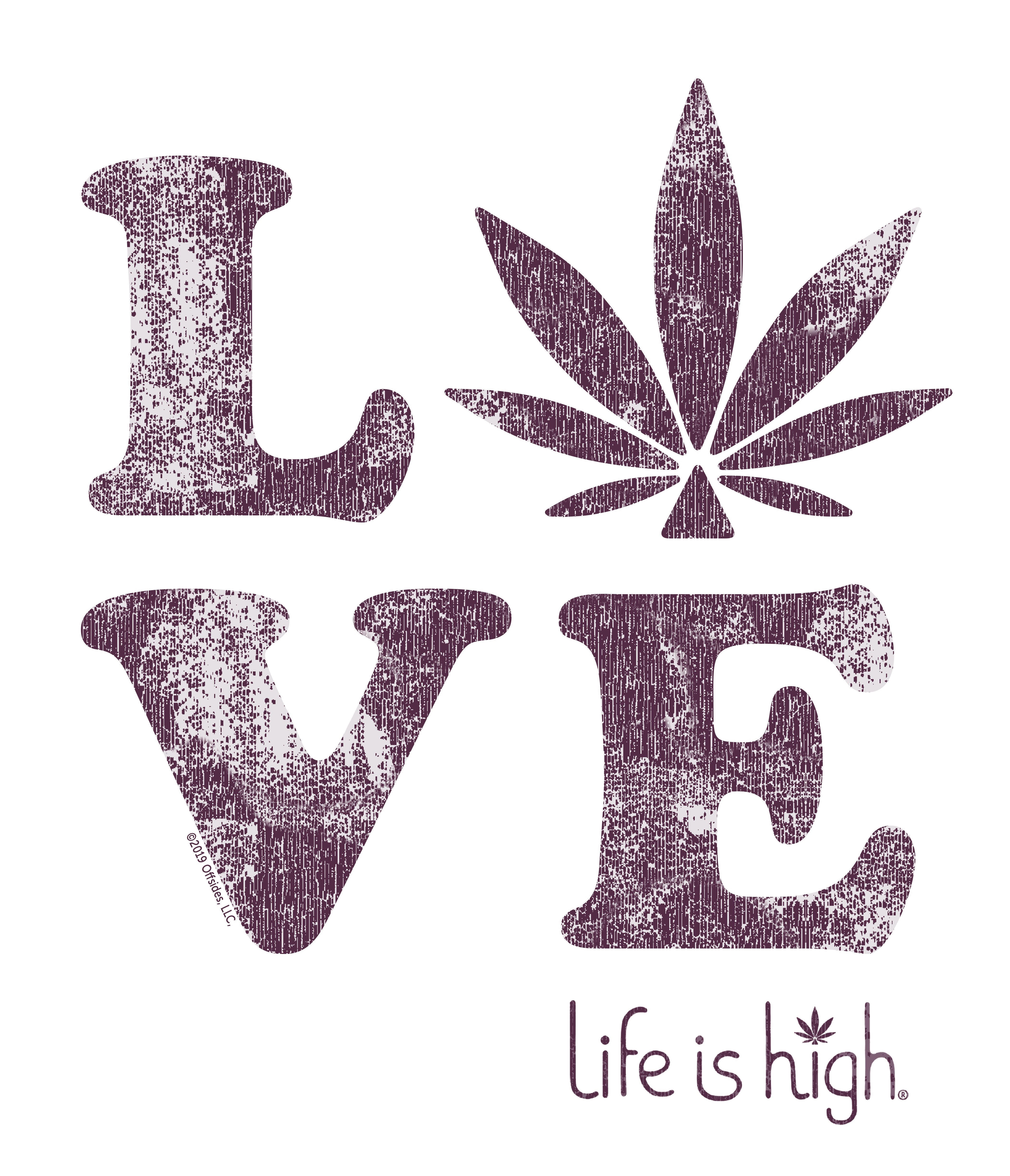 LOVE (Distressed Leaf O)