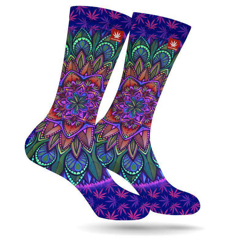 MANDALA WEED SOCKS (UV REACTIVE)