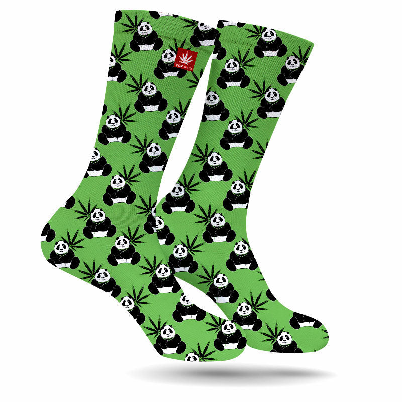 Panda and Leaves WEED SOCKS