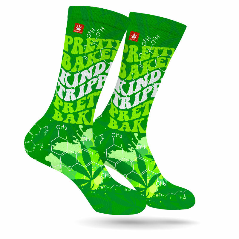 Pretty Baked Green WEED SOCKS