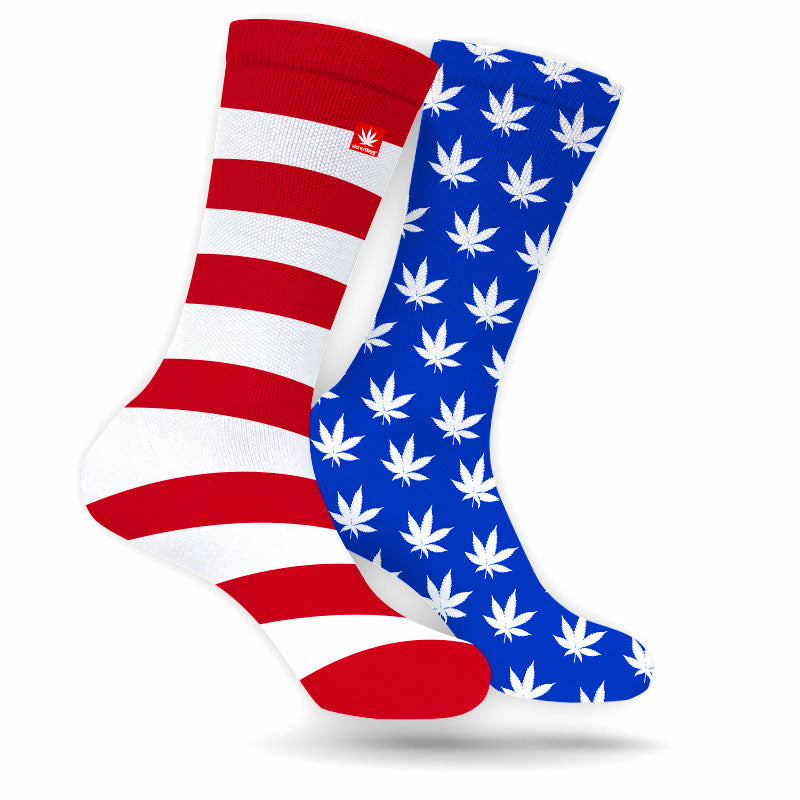 Stars & Stripes Weed Socks