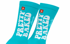 Pretty Baked Teal WEED SOCKS