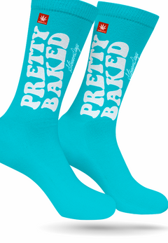Pretty Baked Teal WEED SOCKS
