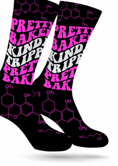Pretty Baked Pink WEED SOCKS